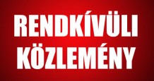 Rendkívüli közlemény